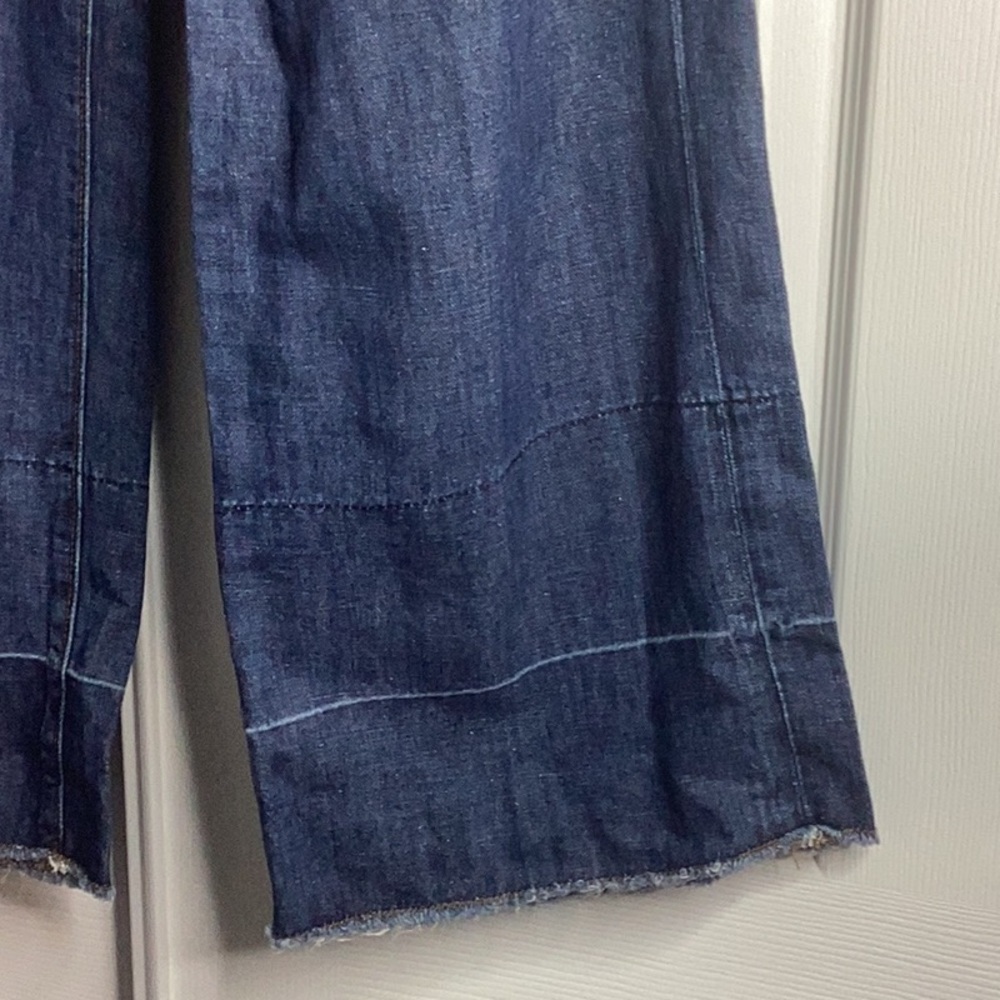 LOFT Dark Blue Wide Leg Crop 25 0 - Picture 3 of 6